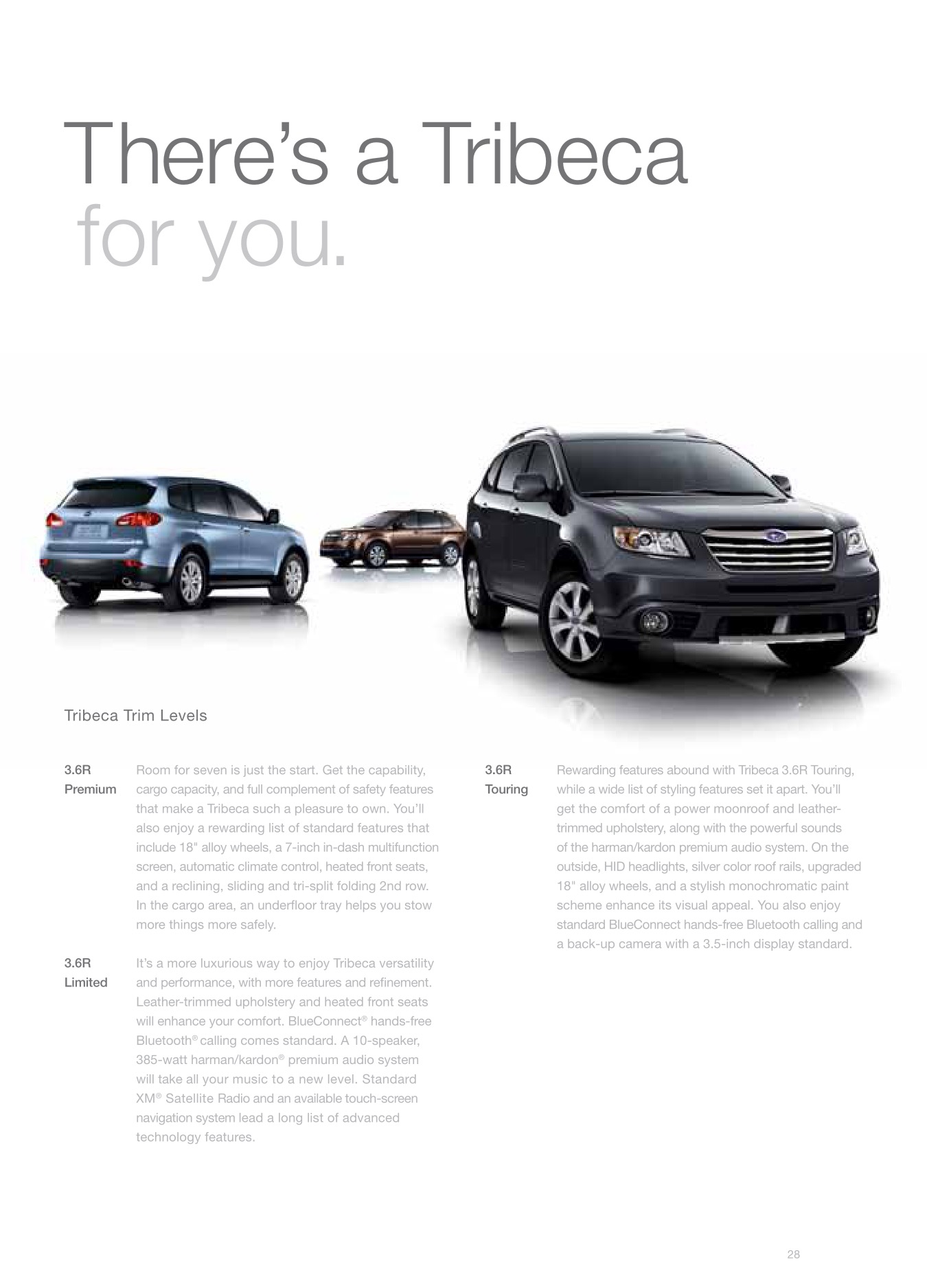 2010 Subaru Tribeca Brochure Page 16